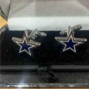 Silver and Blue Star Cufflinks